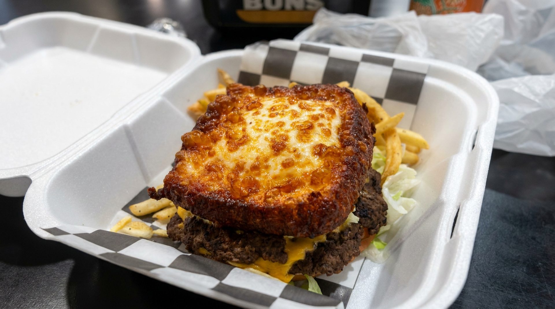 The Queso Frito burger